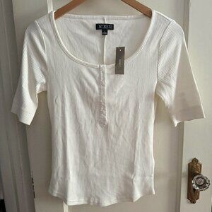 J.Crew Vintage Rib Henley T-shirt